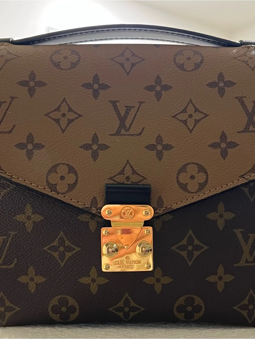 Louis Vuitton Two-Tone Monogram Satchel in Brown and Dark Brown